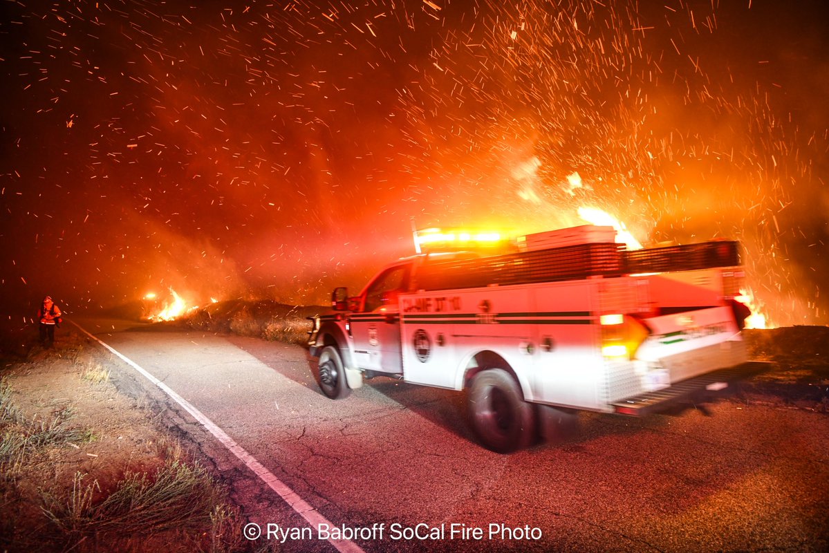 East Fork over Highway 2 and down into Wrightwood. Crews tried to protect the fire from spreading that night but the weather had other plans.