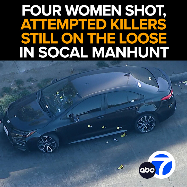 LAPD now says 6 people were wounded in South L.A. shooting - 5 women and 1 man ranging in age from 36 to 62. Suspects still on the loose.  women are gunned down on a South L.A. street by several suspects who make a quick getaway. Cars in the neighborhood are left riddled with bullet holes. The manhunt for the attempted killers, and the conditions of those injured.  