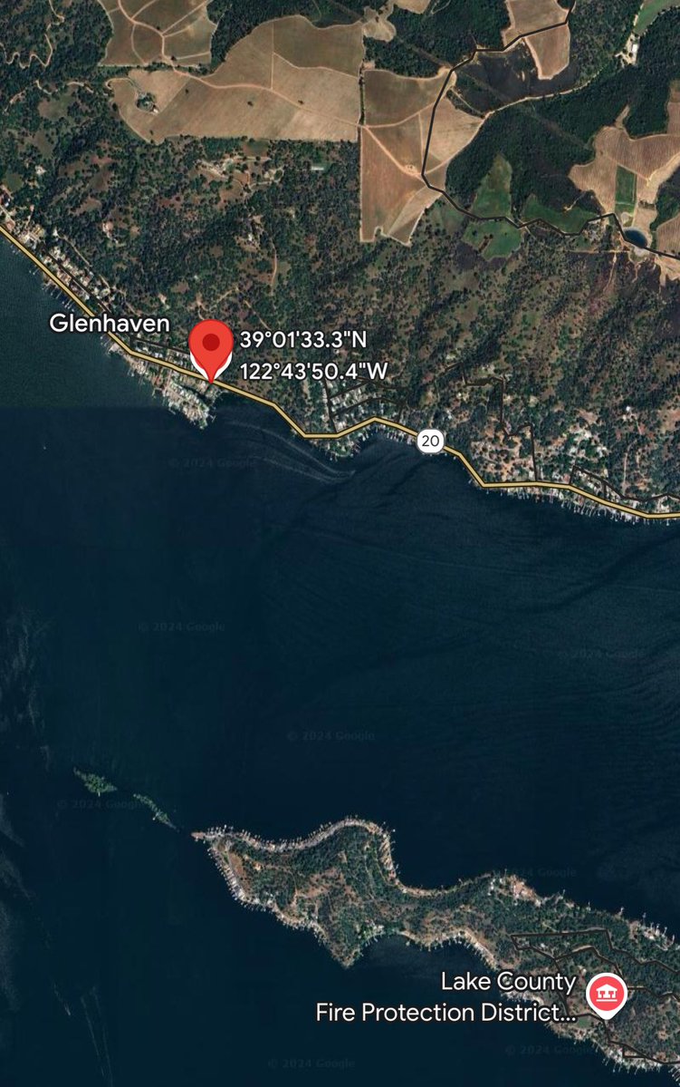 GlenhavenFire: Firefighters are at scene of a 2-acre vegetation fire on a hillside off Harvey Blvd in Glenhaven, Lake County. There has been additional spotting 1/4 to the east. There are 12 engines, two hand crews, two dozers, four aircraft and two helicopters responding