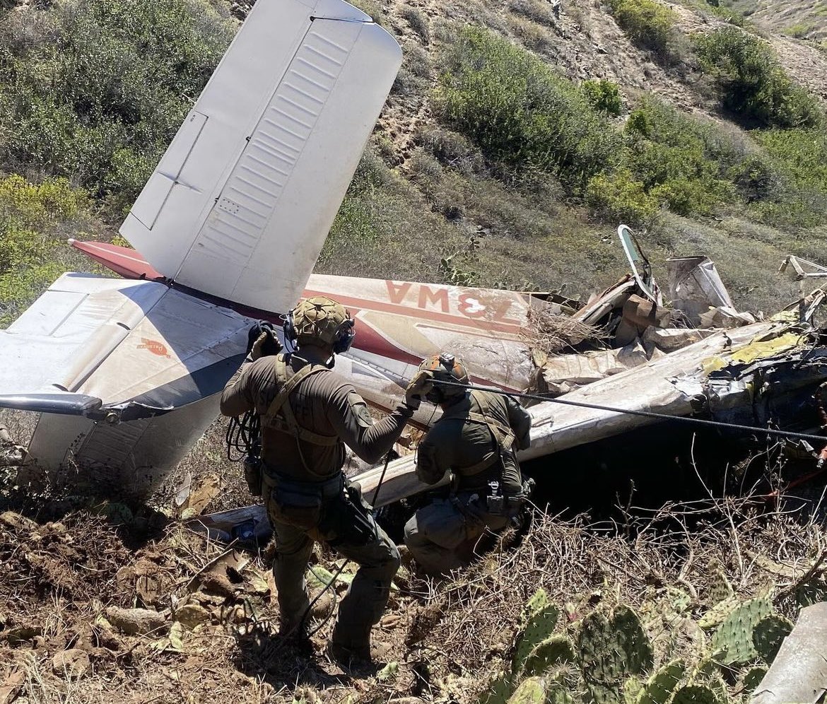 New images of search and recovery crews on Catalina Island following Tuesday evening’s deadly plane crash.  Five people were killed shortly after the twin engine plane took off from Catalina Buffalo Springs Airport and crashed within a mile from the runway. 