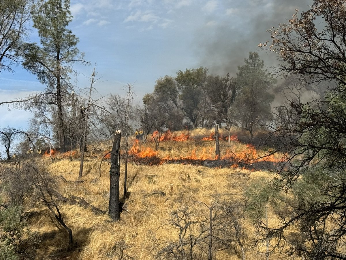 Smoke from the control burn can be seen from Oroville. Crews are progressing well by reducing the fire hazardous vegetation within the project