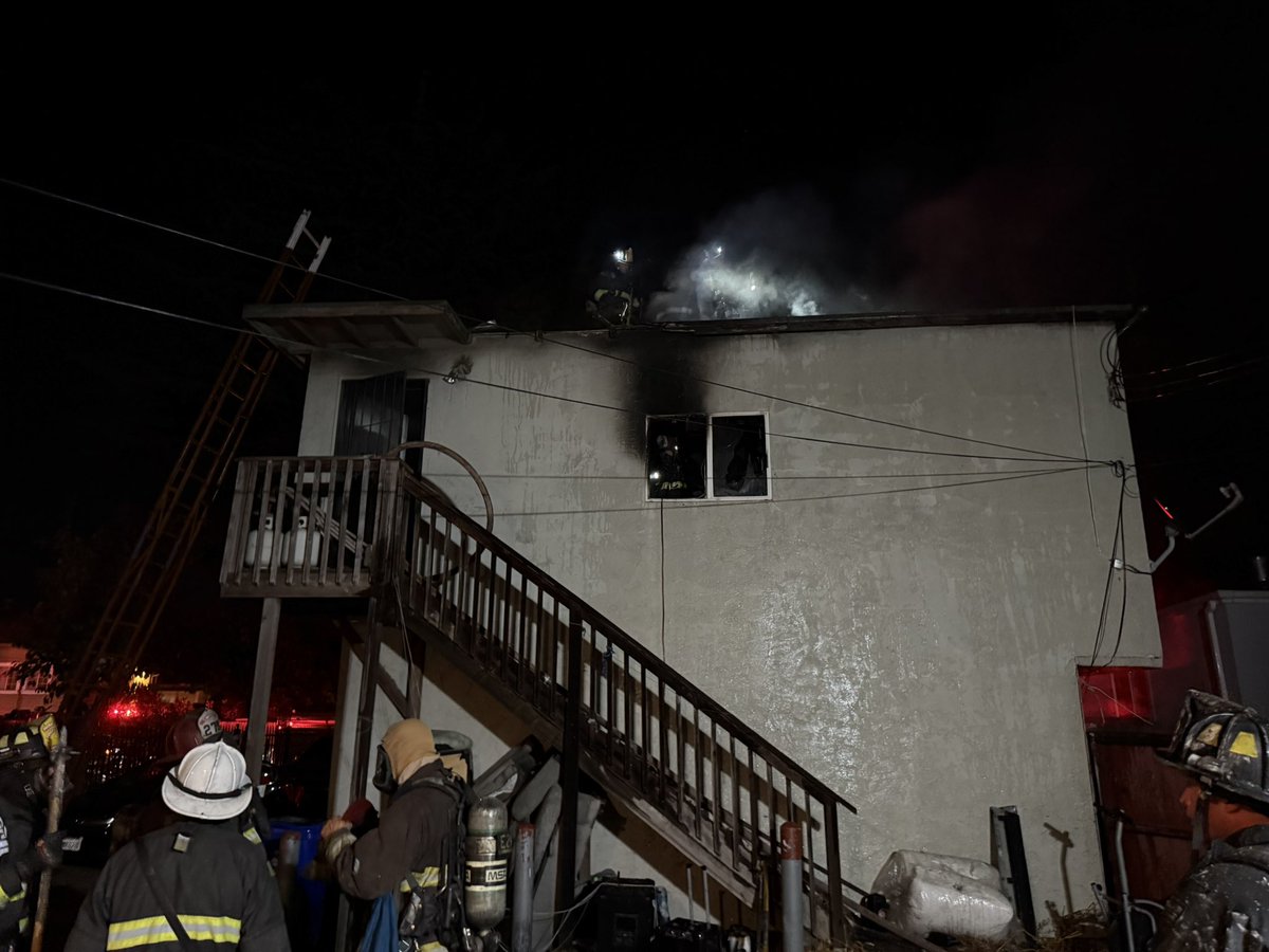 Approximately 25 Oakland Firefighters have knocked down a working structure fire inside a two story residential building in the 5500 block of Edgerly St. No reports of any injuries and all tenants are accounted for. 