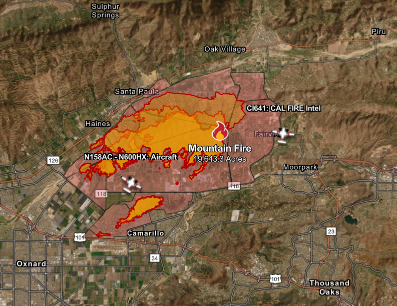 MountainFire has now scorched 19,643 acres of land and property in Ventura County.