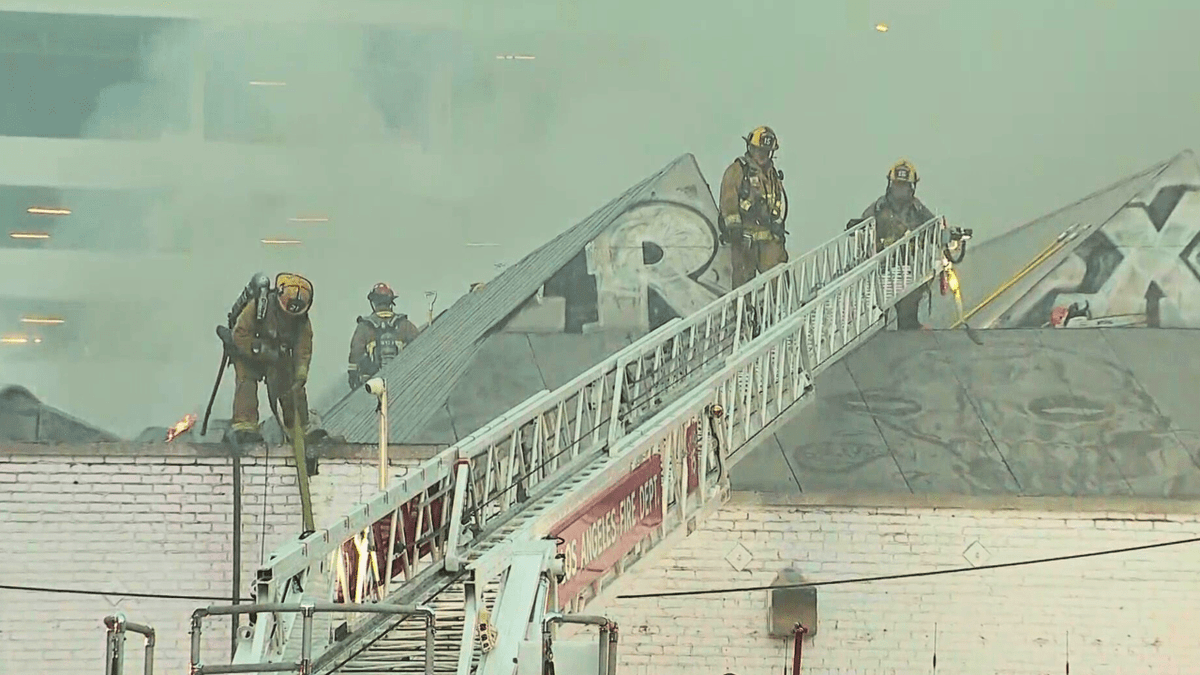 Firefighters battle ‘Greater Alarm’ fire in downtown Los Angeles