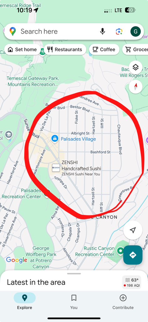 PalisadesFire 100's of homes lost, each one of these blocks hold 30 homes. Massive loss of homes in this area. Sunset blvd runs through the top right of the 2nd image