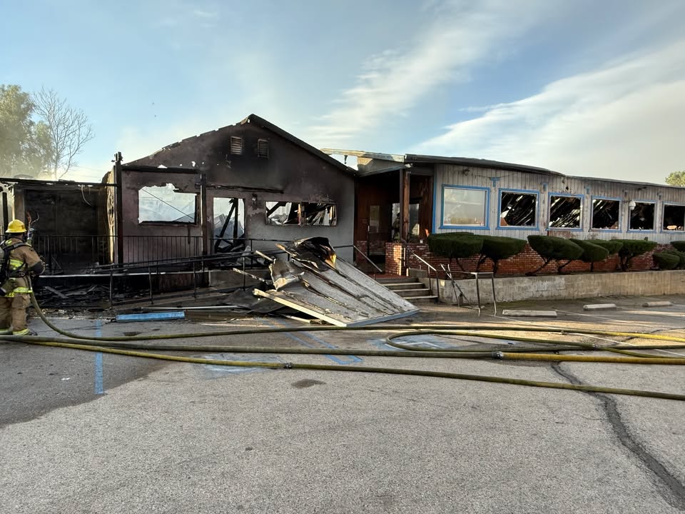 San Bernardino County Fire responded to a reported structure fire in the 2100 block of Mentone Boulevard in the community of Mentone.The first engine arrived to find a well involved, medium sized commercial