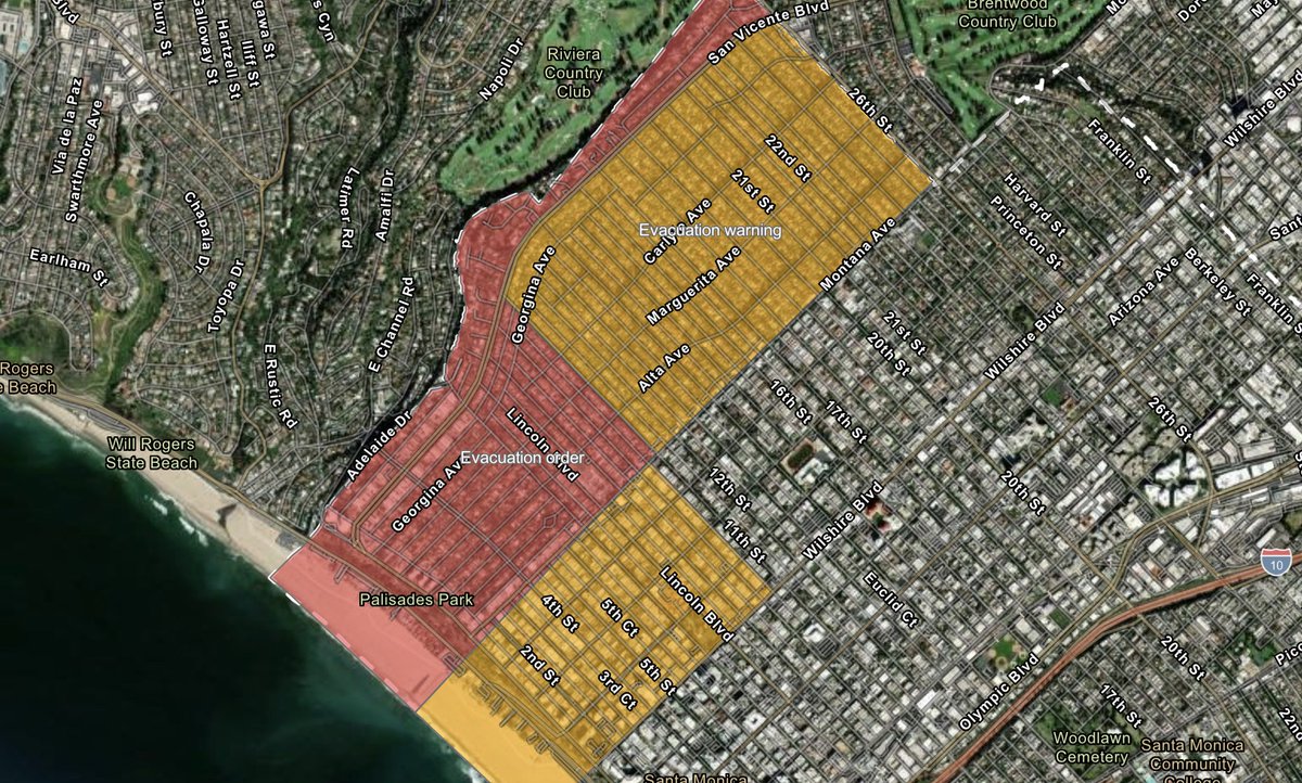 Evacuations in Santa Monica