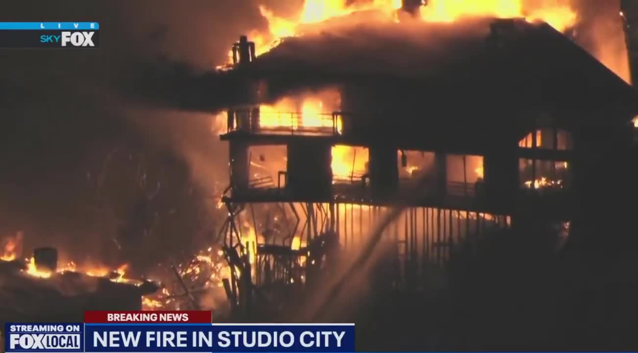 1 structure has collapsed in Studio City on Sunswept Drive