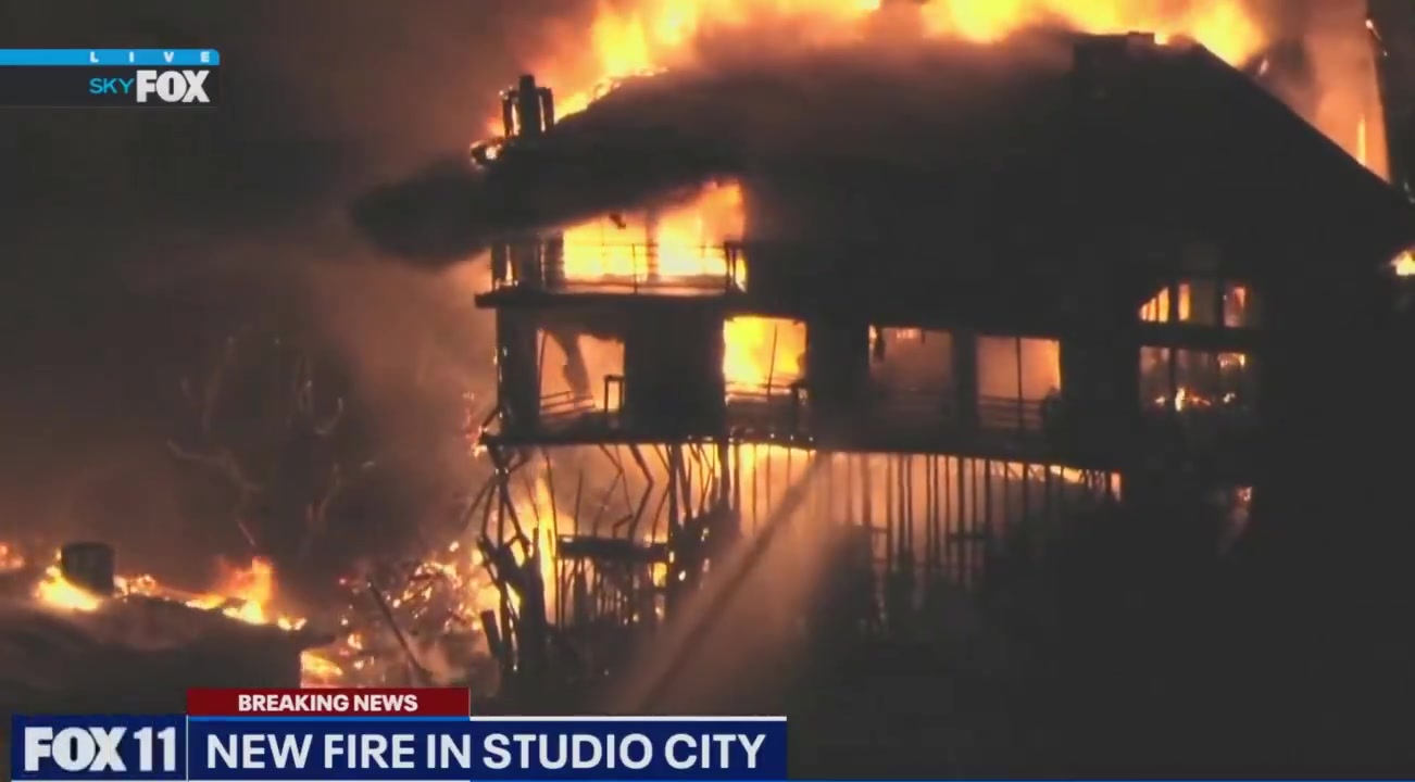 1 structure has collapsed in Studio City on Sunswept Drive