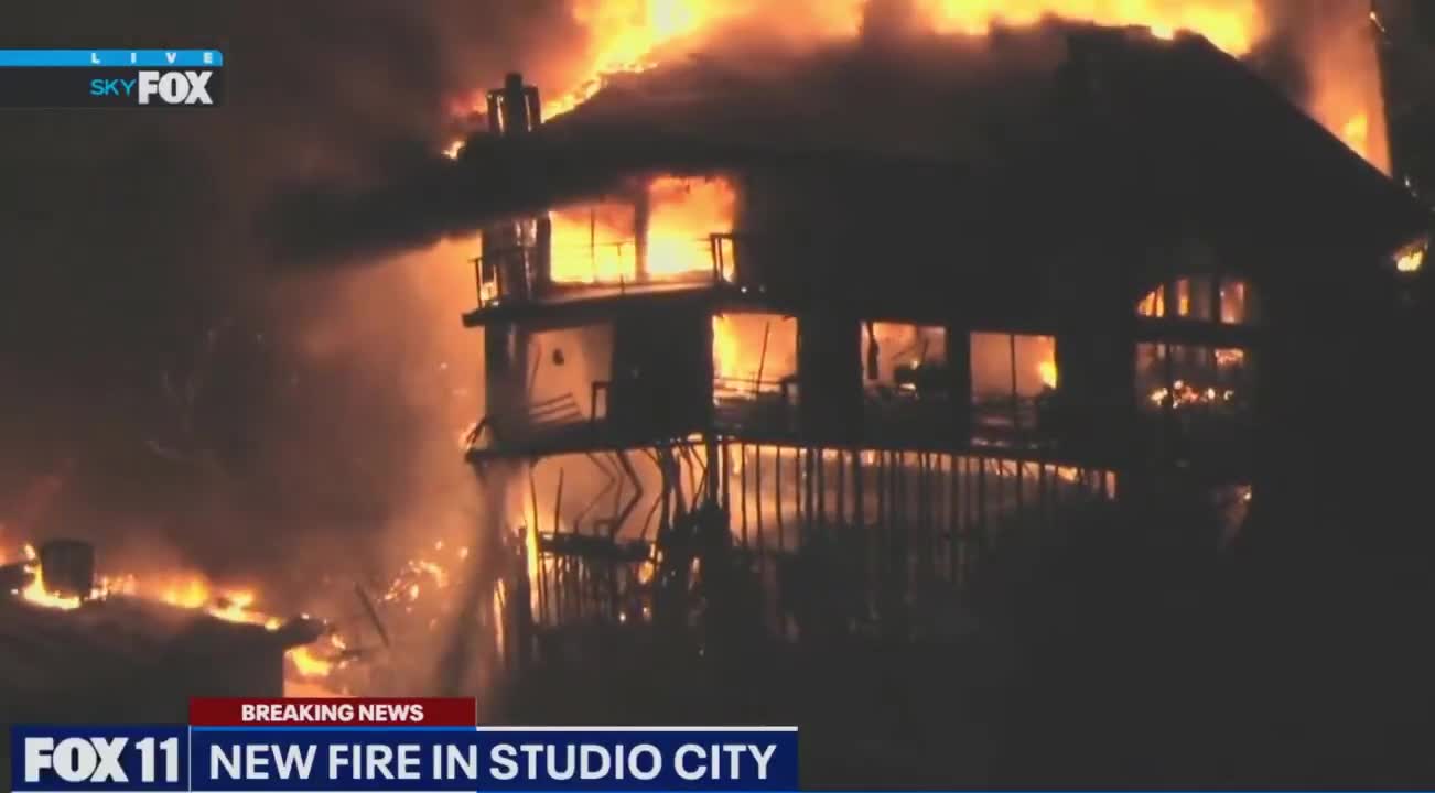 1 structure has collapsed in Studio City on Sunswept Drive