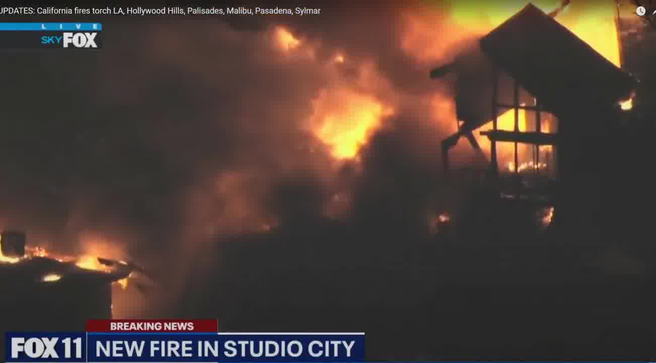 1 structure has collapsed in Studio City on Sunswept Drive