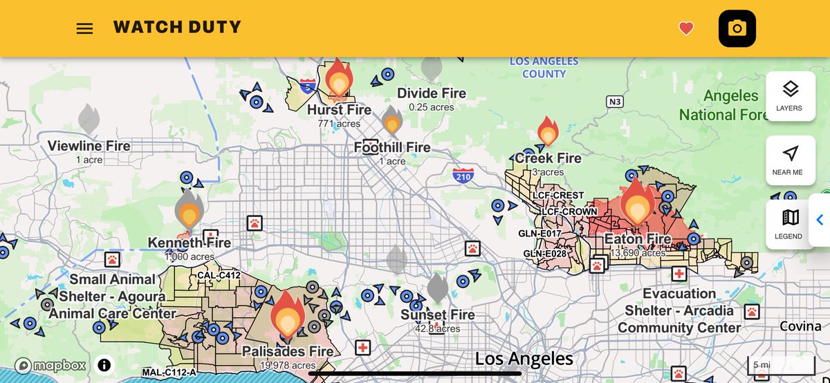 Palisades Fire and Eaton Fire on a daily level, as well as developments