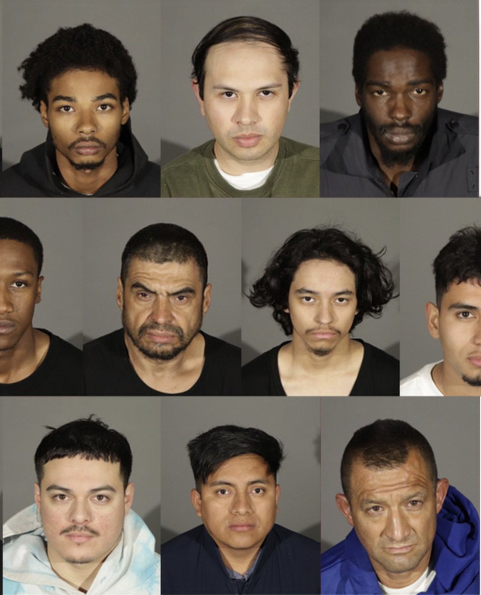 Santa Monica Evacuation Zone Arrests:. Over 40 suspects detained. Charges include burglary, firearms, drugs. None of the suspects were locals. Some used apps to track evacuation zones