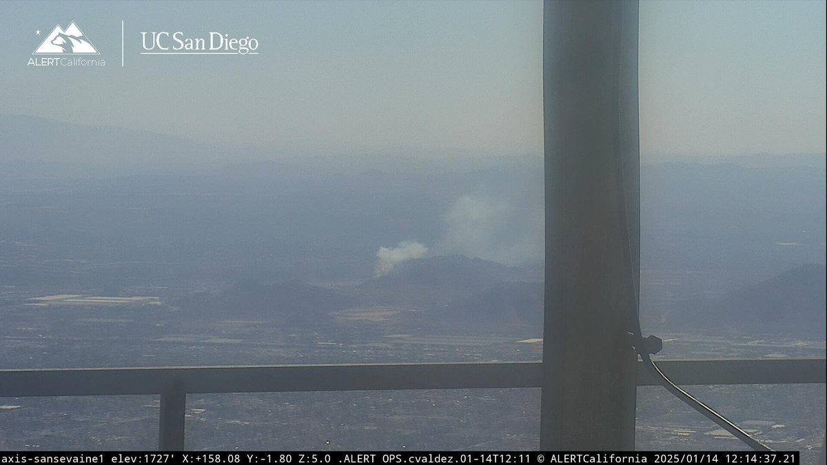 New fire Santa Ana River near the solar farm Riverside