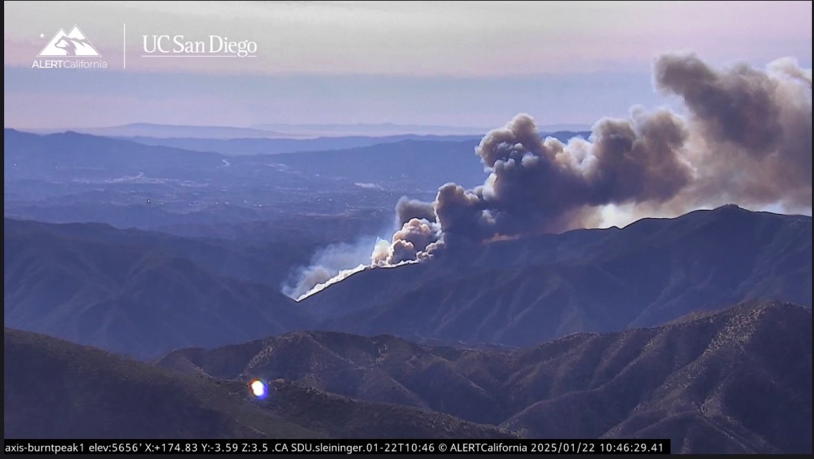 Castaic Ca:Lake Hughes Rd North of Castaic Reservoir Rd)Brush fire reported with smoke showing on cams.Looks to be spreading rapidly