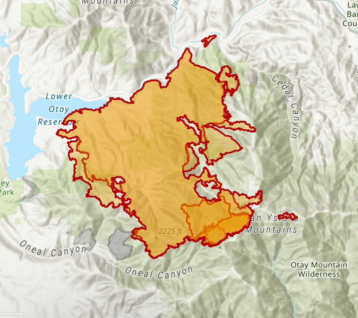 Border2Fire An Intel Flight by Cal Fire has Mapped the Fire at 6,272 acres.All Aircraft has been Released for the Evening, no word if Helicopters will be getting Requested tonight