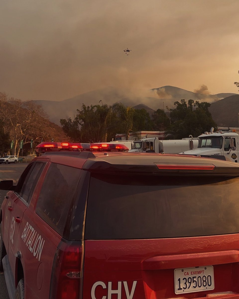 Chula Vista Fire Department continues to monitor the progress of firefighting efforts on the Border 2 Fire. Evacuation warnings remain in effect until containment perimeter increases nearest Chula Vista