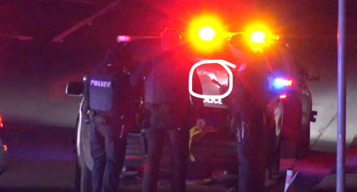 Oakland, CA: Oakland police investigate an incident where an Oakland PD patrol vehicle was struck by gunfire this morning. No reports of any injuries to officers and at this time it’s unknown if any suspects have been apprehended