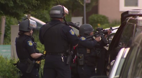 Standoff happening now in East Natomas. This is on Tice Creek Way and Tourbrook Way. Sacramento Police say a person is believed to be armed with a gun inside a home. Officers have the home surrounded and are working in arresting the suspect
