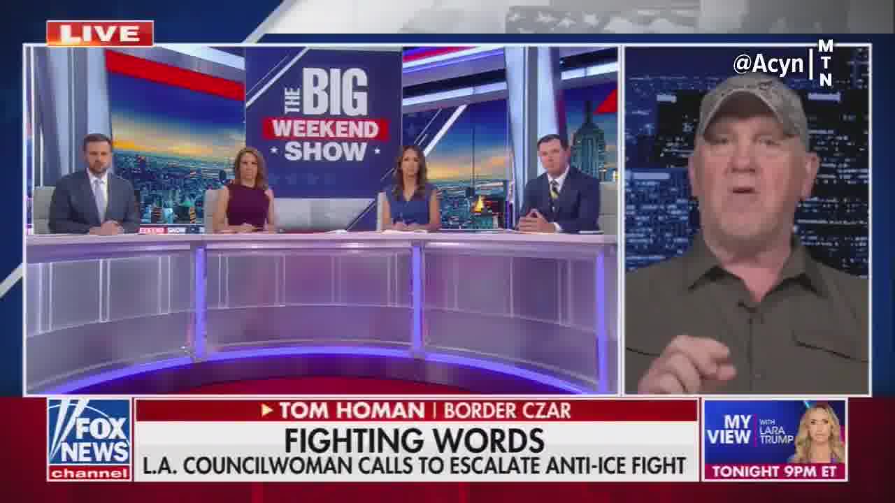 Border Czar Tom Homan: We are making Los Angeles safer. Mayor Bass should be thanking us. She says they are going to mobilize—guess what? We are already mobilizing. We are going to bring the National Guard in tonight