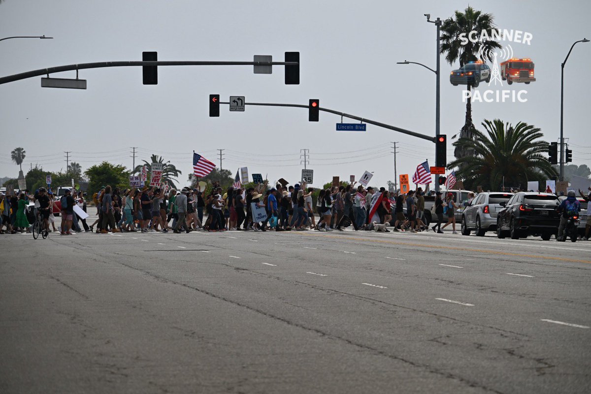 Playa Vista protest.   Los Angeles, California