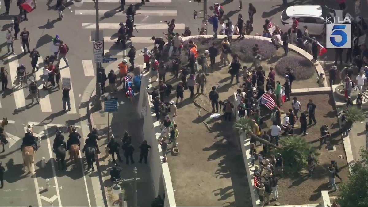 The LAPD has issued a dispersal order for the crowd at Alameda, south of Aliso and north of Temple.
