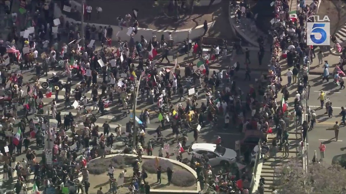 The LAPD has issued a dispersal order for the crowd at Alameda, south of Aliso and north of Temple.