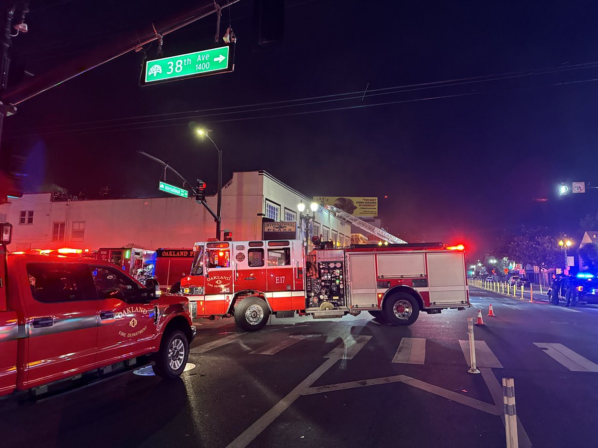 40 minutes into incident. The Incident Commander reports that conditions are improving. Approximately 45 firefighters in scene right now. No reports of injuries at this time.Crews are working a 2 Alarm structure fire in 3700 block of International Blvd