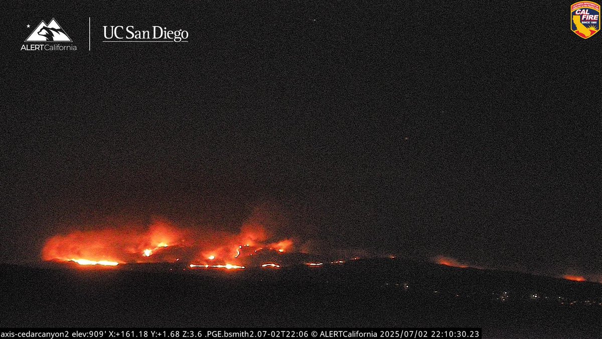 OES Intel 24 is enroute to map the MadreFire .MadreFire Night Ops Aircraft Assisting.Helco Copter 8AS.SBCoFD Copter 964.Helitankers 4PJ, 7PJ.ANF Copter 531 