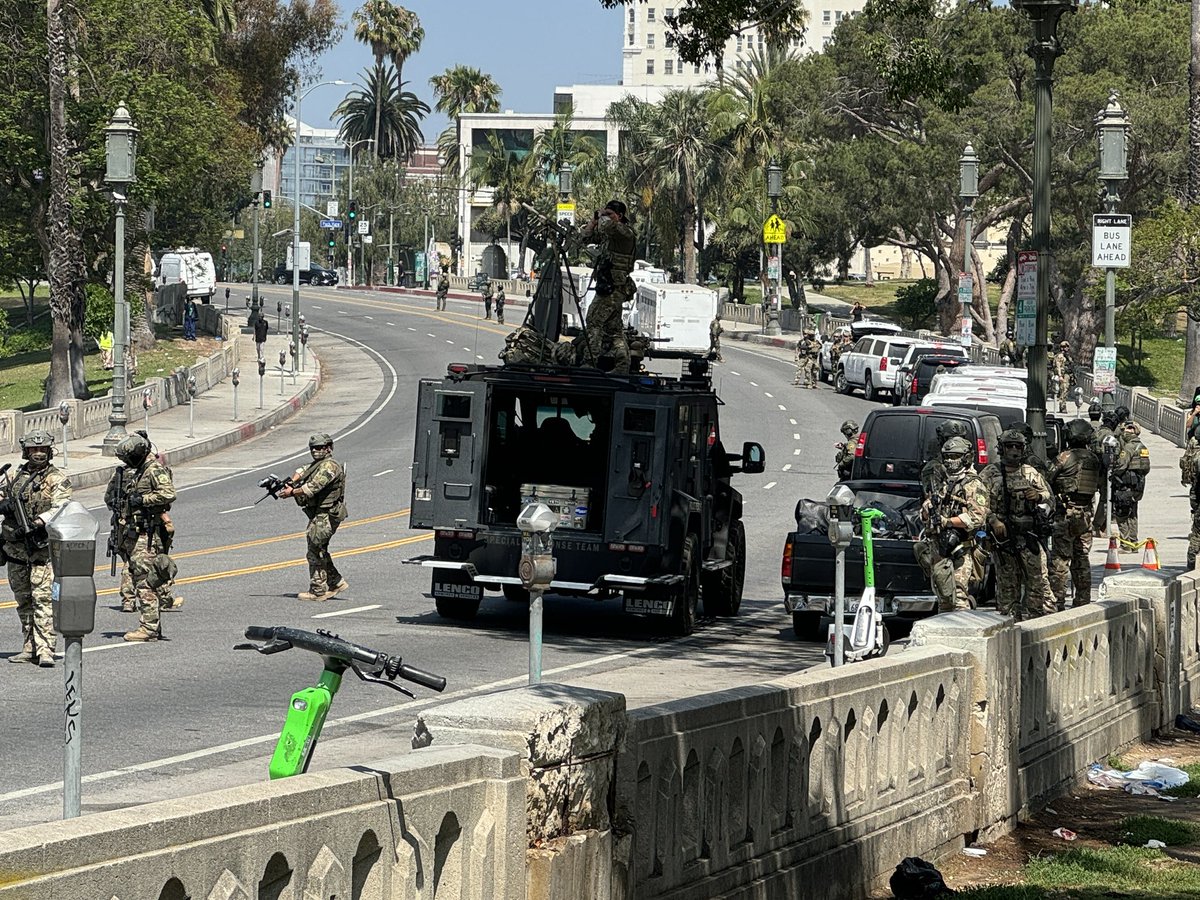 Hundreds of federal agents and military as a massive federal immigration enforcement operation is underway in the MacArthur Park area of the sanctuary city of Los  Angeles, an area with heavy MS-13 influence. Mayor Bass has demanded raids stop, Feds respond