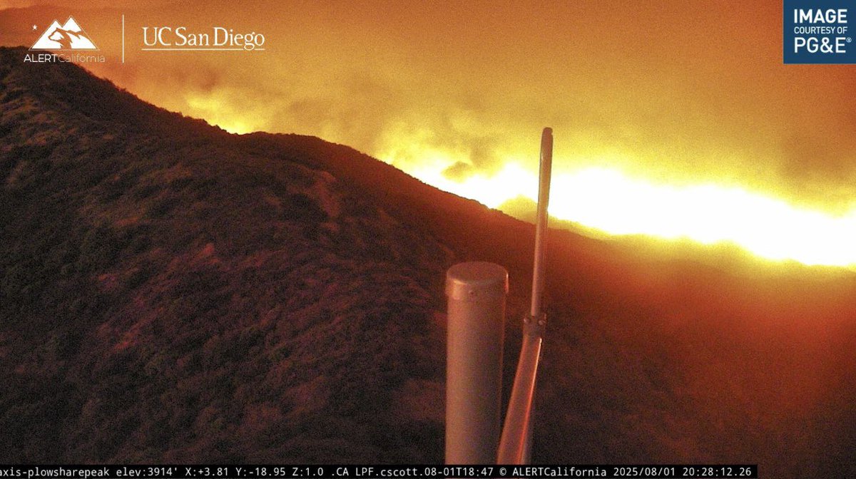 GiffordFire Plowshare Peak was burned over. Looks to be still operational. Also take a look at the distance this things traveled from the ignition point.  