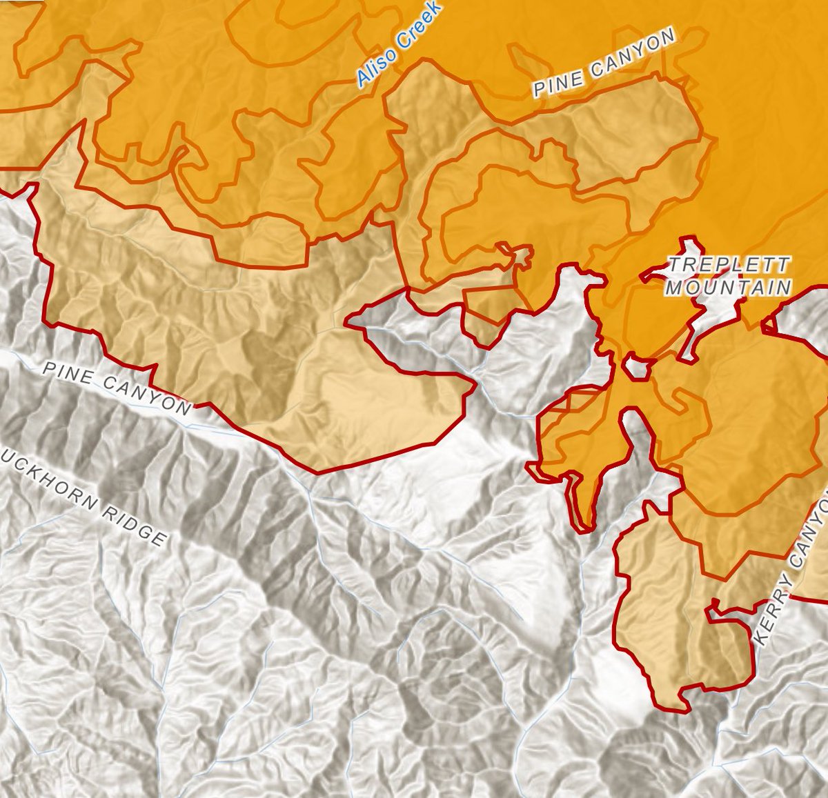 ANF Air Attack 51 has Mapped the GiffordFire at 72,459 acres as of 2:53 PM.Fire made its way down into Pine Canyon