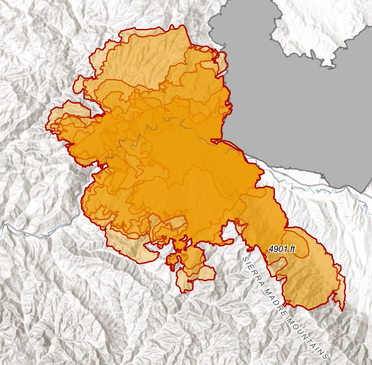 ANF Air Attack 51 has Mapped the GiffordFire at 72,459 acres as of 2:53 PM.Fire made its way down into Pine Canyon