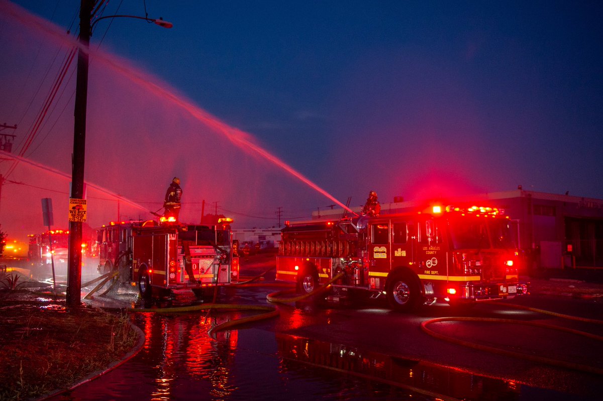 ** 3RD ALARM COMMERCIAL BUILDING FIRE   FS50   2000 block of Davie Ave Commerce   The bulk of the fire has been put out. However, due to the building’s structural integrity, crews are still working safely to put out hot spots