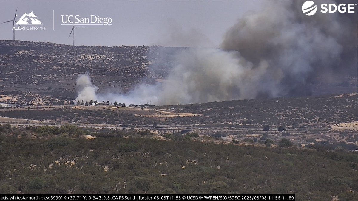 New Brush Fire Roadrunner Lane, Boulevard, San Diego County.10 acres, Moderate Rate of Spread.Air Attack 330, Air Tankers 70, 71, Copter 14, 128