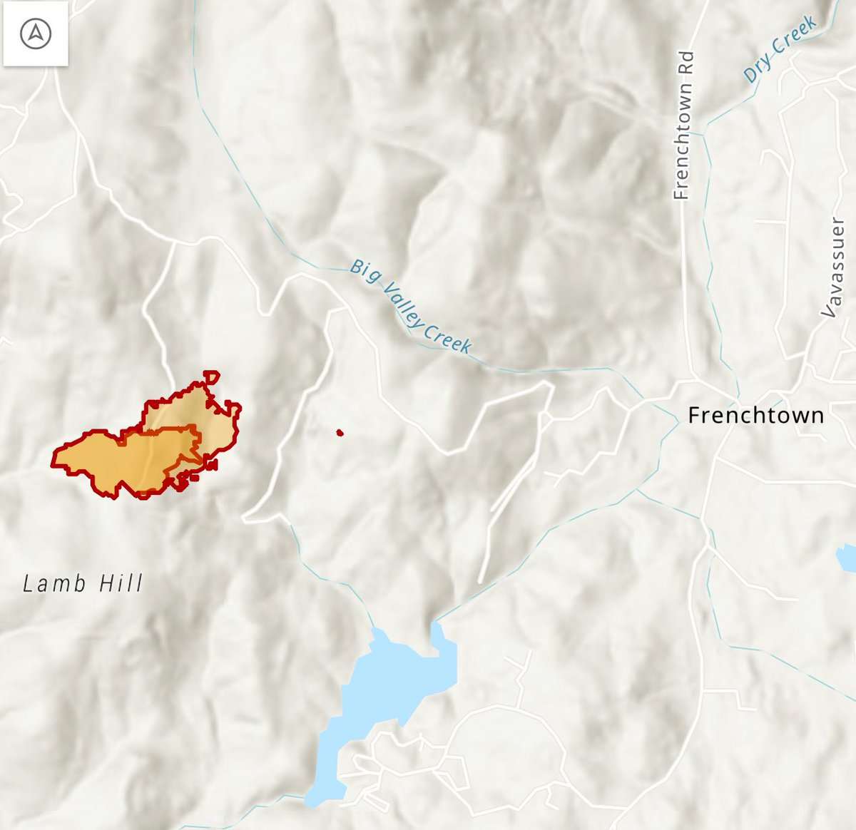 PonderosaFire The Fire was last Mapped at 84 acres, Evacuation Orders and Warnings remain in place .PonderosaFire Evacuation Orders for Zones YUB-E089, E093, E094 Affected Areas Oregon House, Frenchtown. 