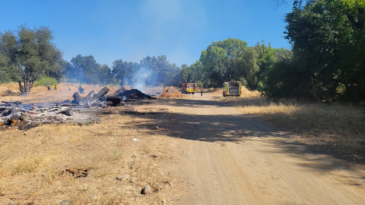 Firefighters have stopped forward spread of two fires south of Riverbend Park in Oroville. Substantial mopup remains for the next couple hours