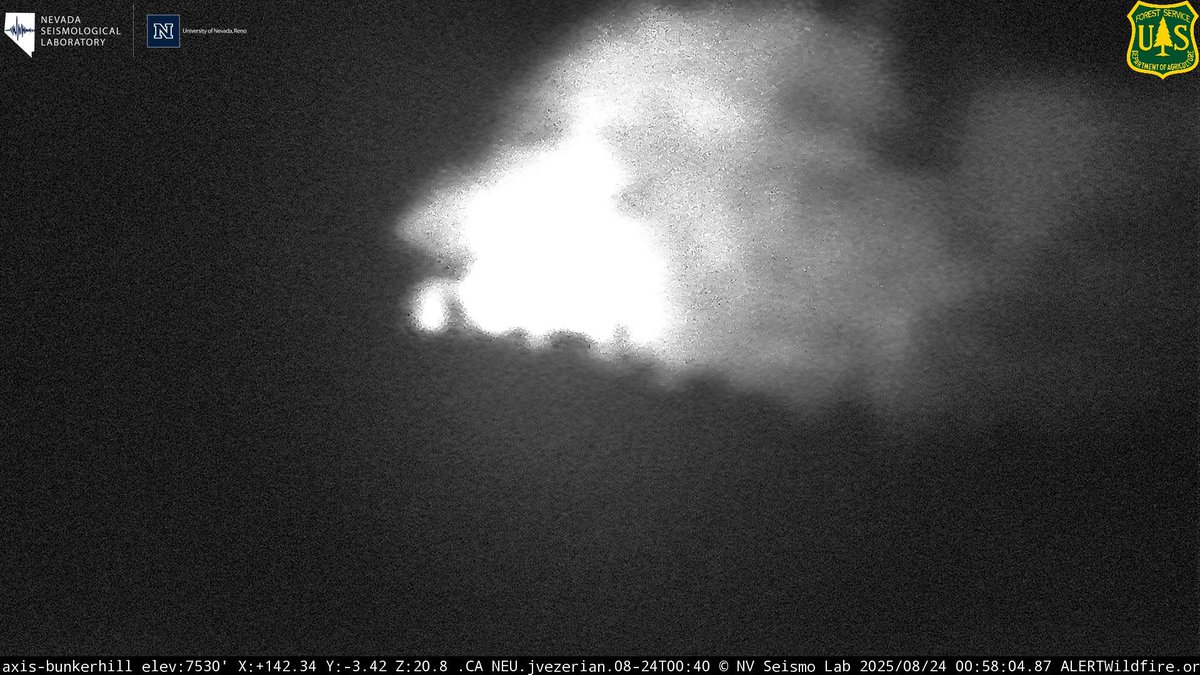 Currently have 2 new lightning starts in Placer/El Dorado Counties.  Placer: FrenchFire, North of French Meadows Reservoir, Tahoe NF. (Left Image)  El Dorado: WentworthFire, North of Wentworth Springs Rd, Eldorado NF.