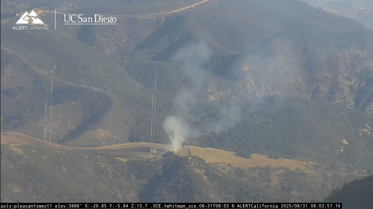 StarFire  at a comms tower and is currently holding up in the grass area on top of the little plateau. Air attack cancelling incoming air resources.  Black Star Canyon Rd near North Main Divide above Corona