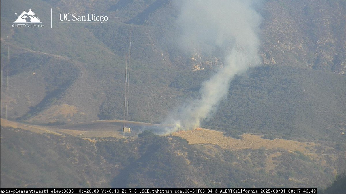 StarFire  at a comms tower and is currently holding up in the grass area on top of the little plateau. Air attack cancelling incoming air resources.  Black Star Canyon Rd near North Main Divide above Corona