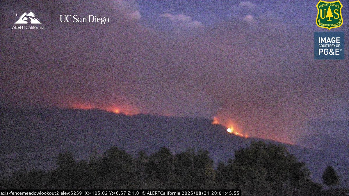 GarnetFire Air Attack 07 and All Helicopters are Released for the Evening.From AA07 the North end of the Fire pushed towards Teakettle Experimental Forest not sure how far it progressed through though, with Multiple Spot Fires 