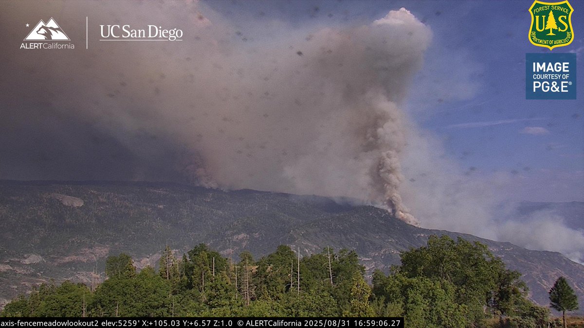 GarnetFire Air Attack 07 and All Helicopters are Released for the Evening.From AA07 the North end of the Fire pushed towards Teakettle Experimental Forest not sure how far it progressed through though, with Multiple Spot Fires 