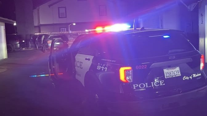 42-year-old Joel Mora was arrested Wednesday night after officers found him hiding inside a stolen vehicle in Madera. Madera Police Department)