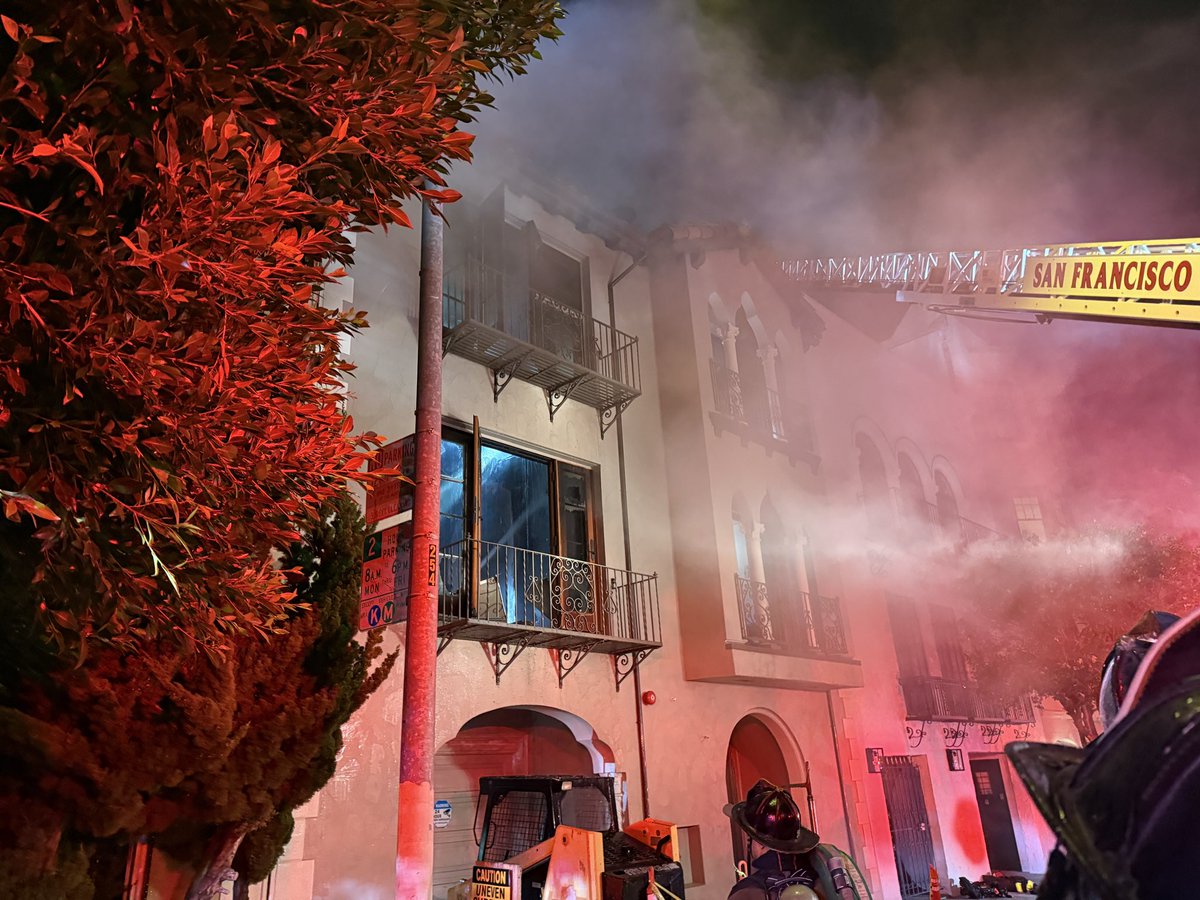 San Francisco Fire is on the scene of a 3-alarm structure fire in the 2500 block of chestnut Street. The fire is still being fought inside the structure. At this time, two firefighters have been injured.