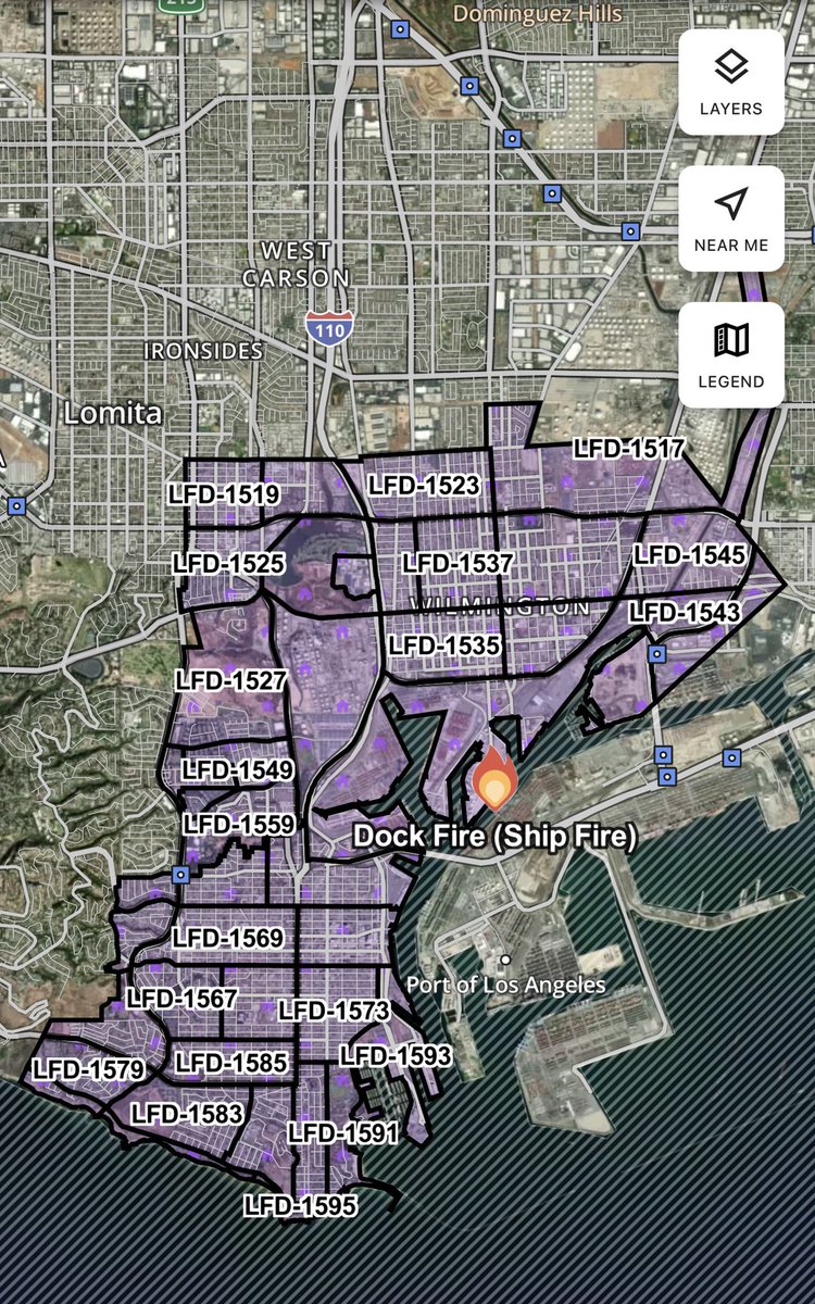 LosAngeles / California An approximate 20sq mile section of the city of Los Angeles and surrounding areas have been placed under a shelter in place order due to potentially hazardous air conditions from the ongoing ship fire inside the Port of Los Angeles. SanPedro / California A container ship has caught fire at the Port of Los Angeles.  