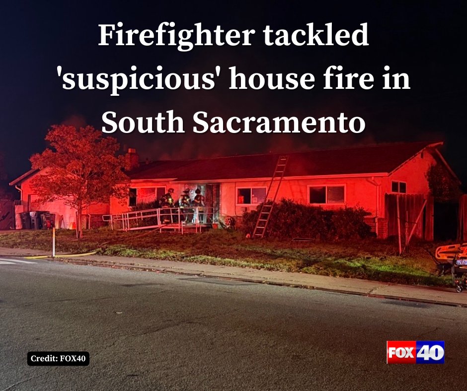 Firefighters responded to what they believe is a suspicious structure fire in South Sacramento on Saturday night.