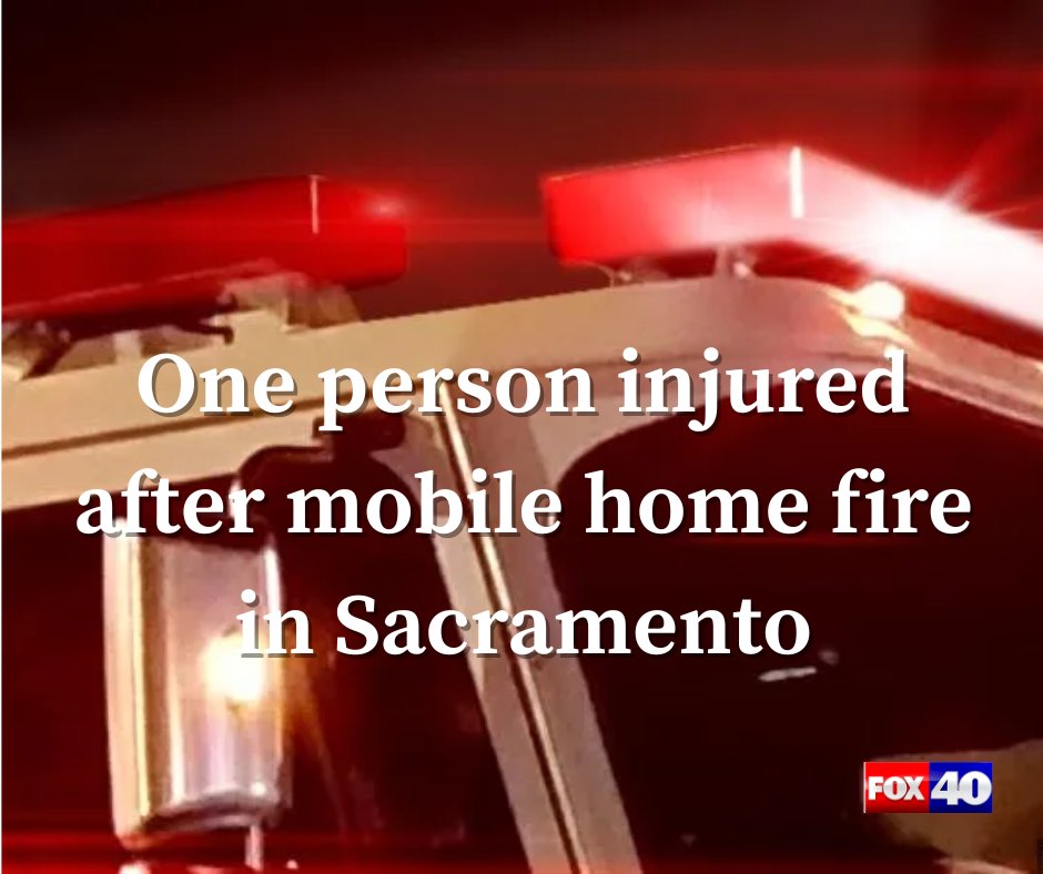 One person sustained a minor burn injury after a mobile home fire on Sunday night.