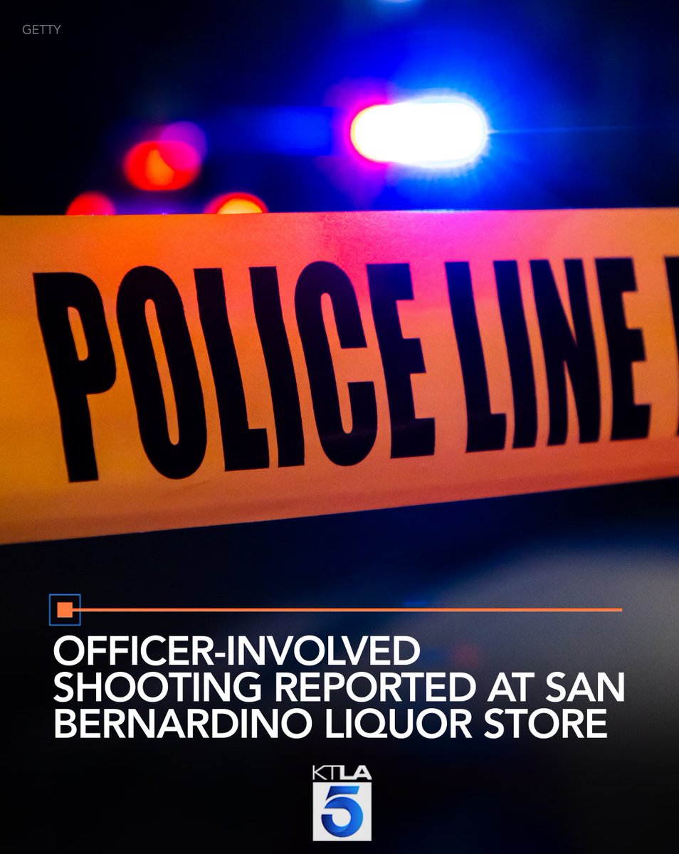 Police investigate an officer-involved shooting outside a San Bernardino liquor store.