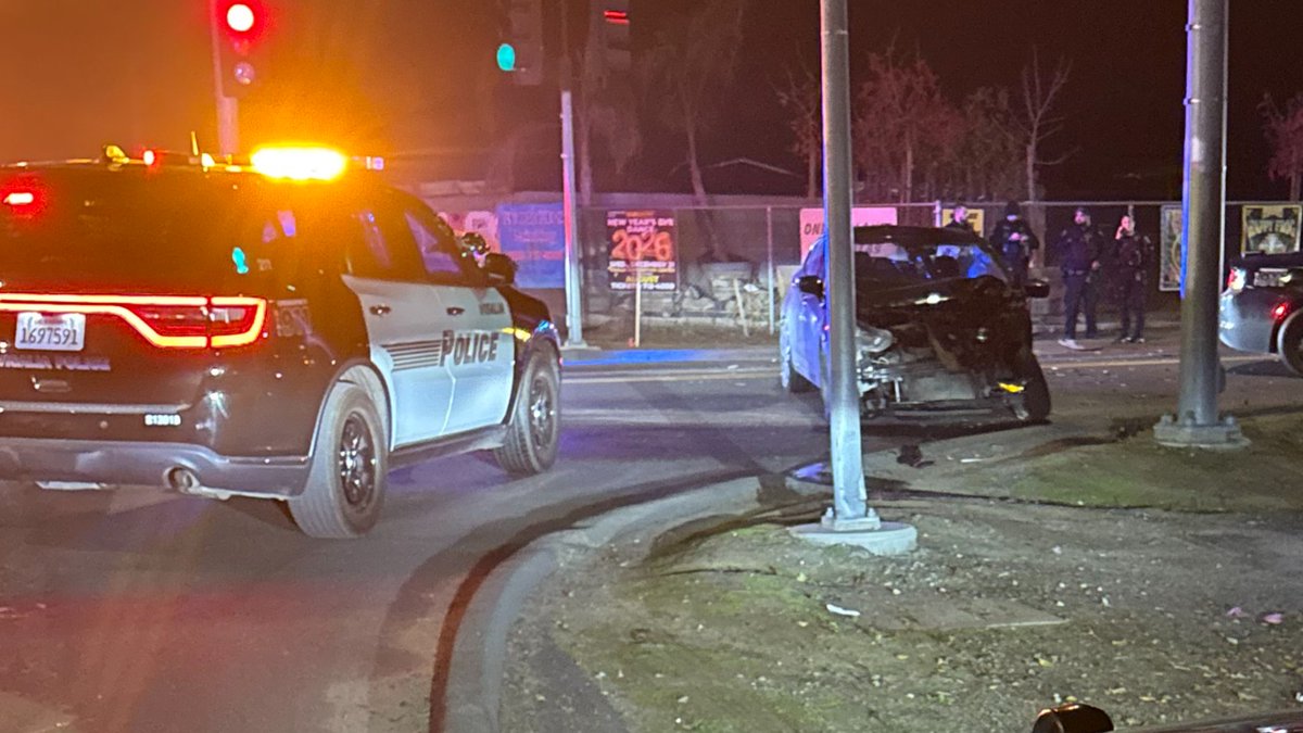 One man was arrested after several cars were damaged during a chase that ended in a foot pursuit in Visalia