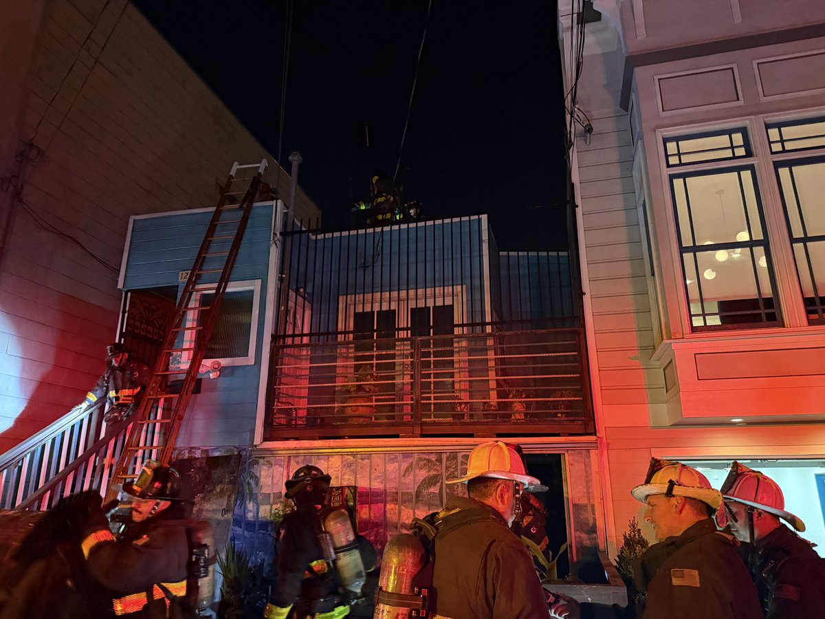 San Francisco Fire is on the scene of a 1-alarm structure fire in the 1200 block of San Bruno Ave. Fire contained to room of origin. At this time, no injuries have been reported.Please avoid the area of San Bruno Ave, between 23rd and 24th due to emergency